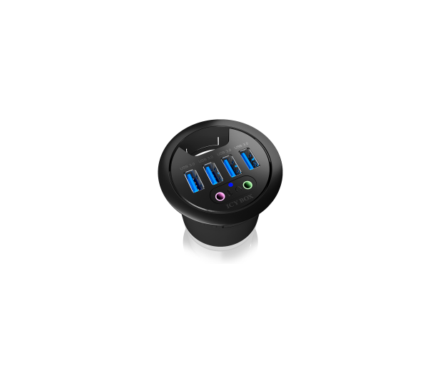ICY BOX HUB USB 3.0 - 4x USB (audio, montaż do biurka) - 622645 - zdjęcie 6